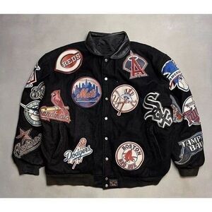 Vintage JH Design MLB Patch Varsity Jacket Jeff Hamilton